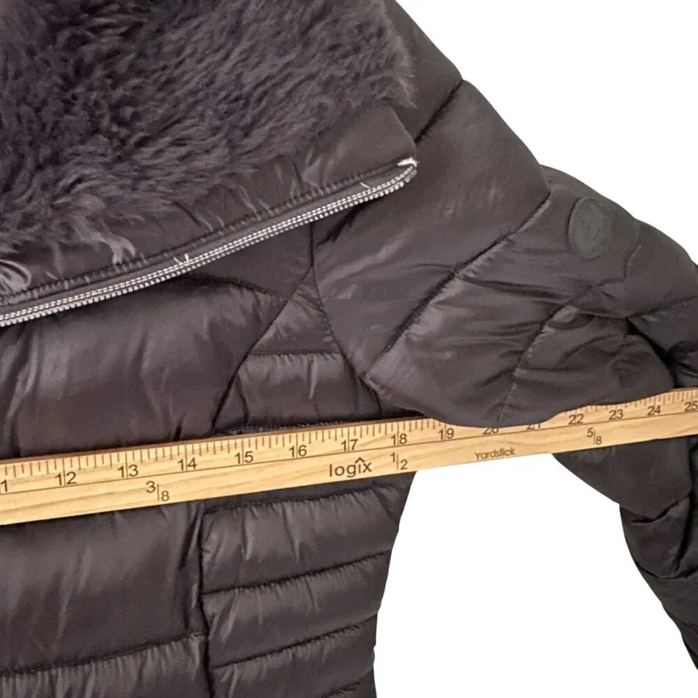 Save the Duck 100% Animal Free Dark Grey Full Zip Long Puffer Jacket Size‎ XS